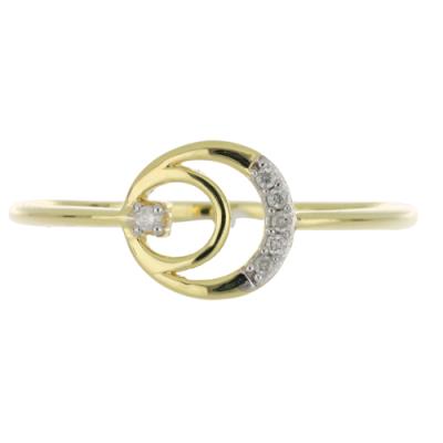 BUY REAL DIAMOND DOUBLE CUT GEMSTONE RING IN GOLD PLATED